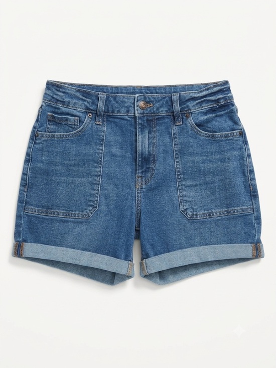 Maurices Pants - Maurices Blue Rolled Hem Denim Shorts Women’s Size 10